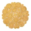 Caravan Place Settings & Linens|Daisy Jute 15" Round Placemat in Mustard, Set of 4