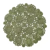 Caravan Place Settings & Linens|Daisy Jute 15" Round Placemat in Green, Set of 4