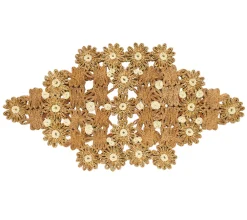 Kim Seybert Place Settings & Linens|Daisy Runner in Natural & Ivory