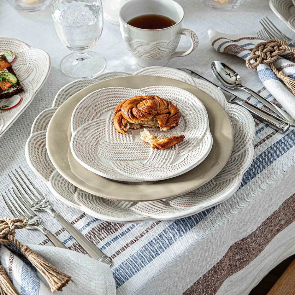Juliska Place Settings & Linens|Danish Stripe 60" x 120" Tablecloth in Taupe