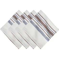 Juliska Place Settings & Linens|Danish Stripe Napkin in Taupe, Set of 4