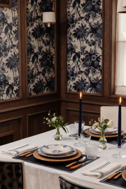 Rebecca Udall Candles|Danish Taper Candles in Denim Blue, Set of 6