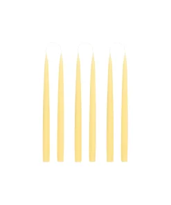 Rebecca Udall Candles|Danish Taper Candles in Pastel Yellow, Set of 6