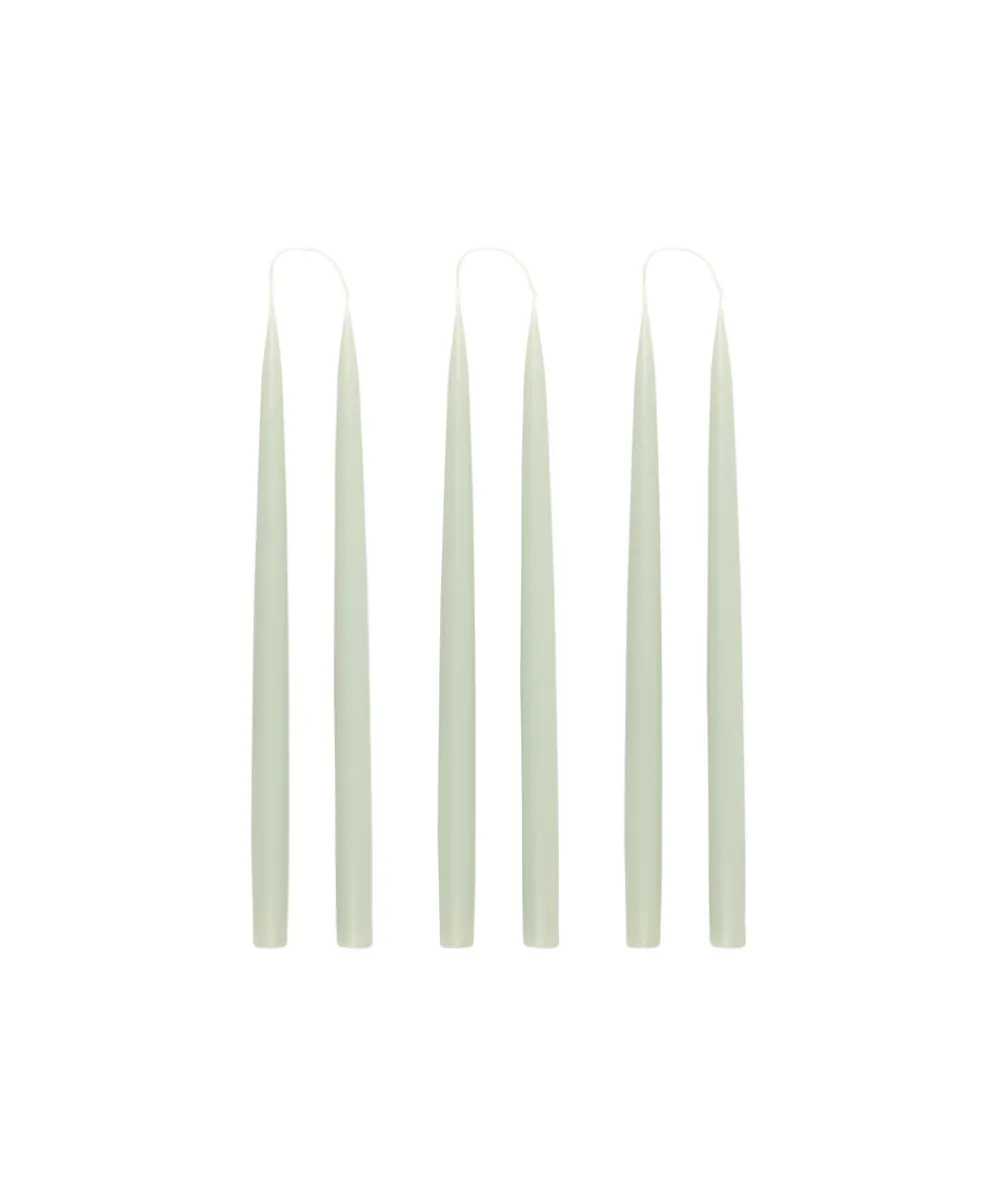 Rebecca Udall Candles|Danish Taper Candles in Sage Green, Set of 6