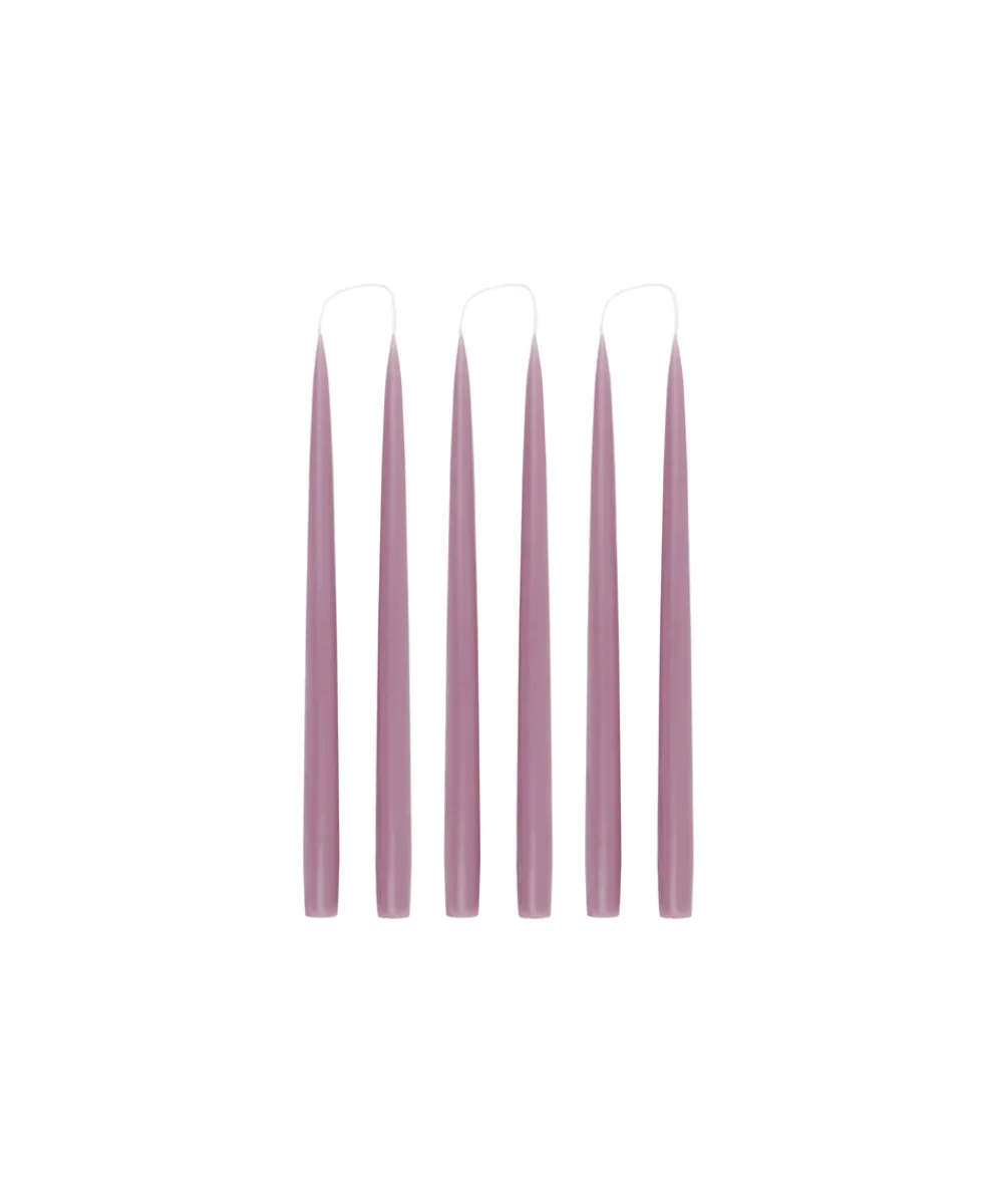 Rebecca Udall Candles|Danish Taper Candles in Thistle Purple, Set of 6