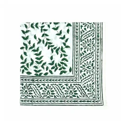 Flying Sheep Country Place Settings & Linens|Dark Green Leaves Napkin, Set of 4