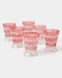 Cabana Glassware|D'Ascoli Donatello Glasses, Ruby, Set of 6