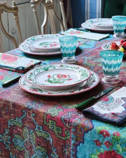 Cabana Glassware|D'Ascoli Donatello Glasses, Turquoise, Set of 6