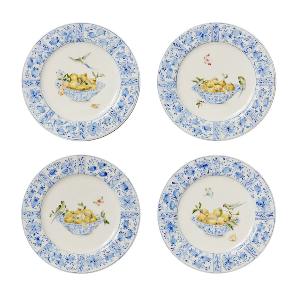 Laboratorio Paravicini Dinnerware|Delft Plates in Lemons, Set of 4