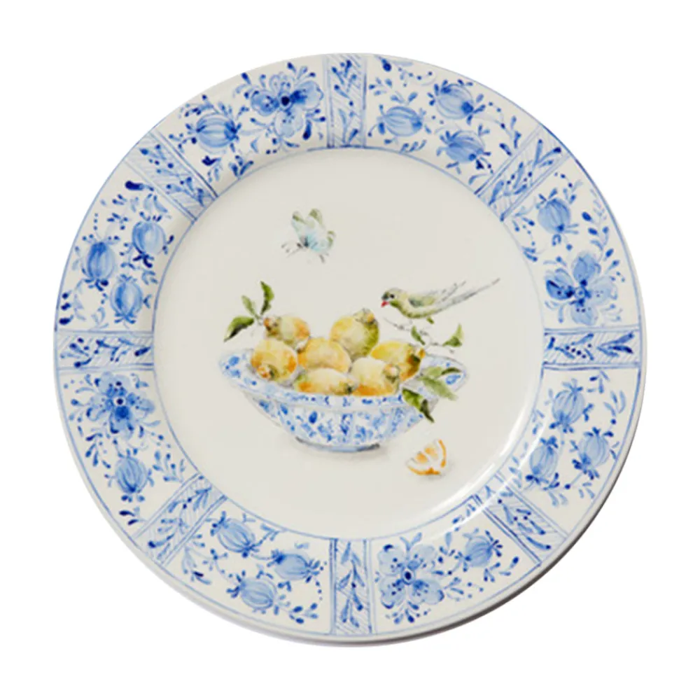 Laboratorio Paravicini Dinnerware|Delft Plates in Lemons, Set of 4