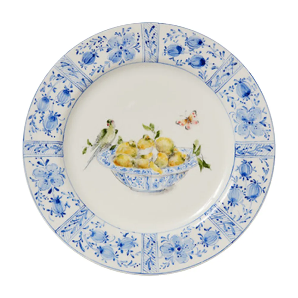 Laboratorio Paravicini Dinnerware|Delft Plates in Lemons, Set of 4