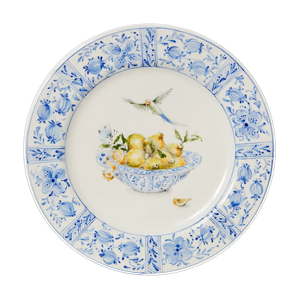 Laboratorio Paravicini Dinnerware|Delft Plates in Lemons, Set of 4