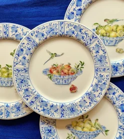 Laboratorio Paravicini Dinnerware|Delft Plates in Pomegranates, Set of 4