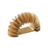 Kim Seybert Place Settings & Linens|Demilune Napkin Ring in Gold, Set of 4