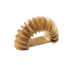 Kim Seybert Place Settings & Linens|Demilune Napkin Ring in Gold, Set of 4