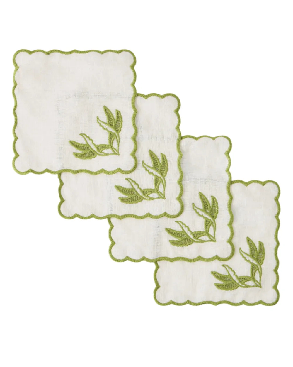 Cabana Place Settings & Linens|DESTREE x Embroidered Cocktail Napkins, Set of 4