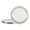 Golden Rabbit Dinnerware|Dinner Plates in Green Scallop, Set of 4
