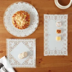 Two's Company Dinnerware|Doily Delight Platters, Set of 3