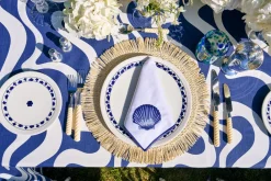 Loulou La Dune Place Settings & Linens|Doris In Navy Tablecloth