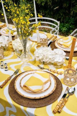 Loulou La Dune Place Settings & Linens|Doris In Yellow Tablecloth