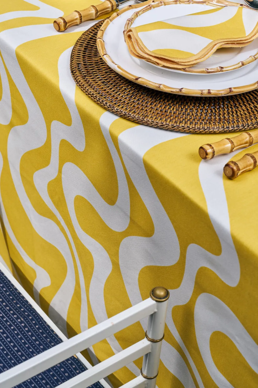 Loulou La Dune Place Settings & Linens|Doris In Yellow Tablecloth