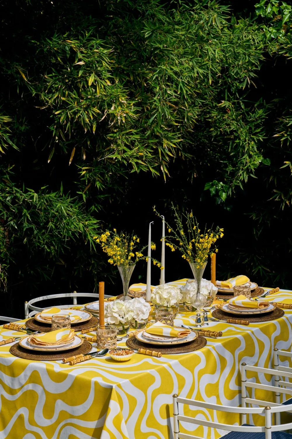 Loulou La Dune Place Settings & Linens|Doris In Yellow Tablecloth