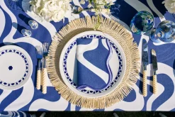 Loulou La Dune Place Settings & Linens|Doris Napkins Navy, Set of 4