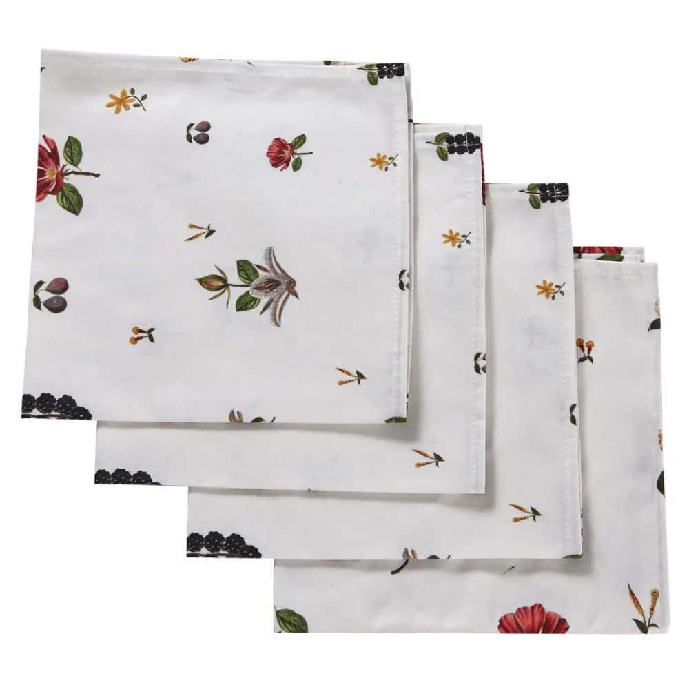 Chefanie Place Settings & Linens|Dotted Floral Napkins, Set of 4