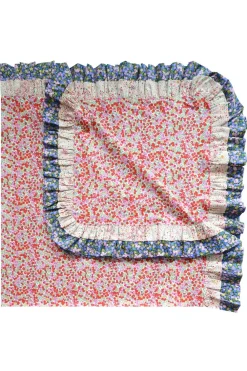 Coco & Wolf Place Settings & Linens|Double Ruffle Edge Tablecloth Made With Liberty Fabric in Wiltshire Star