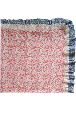 Coco & Wolf Place Settings & Linens|Double Ruffle Edge Tablecloth Made With Liberty Fabric in Wiltshire Star