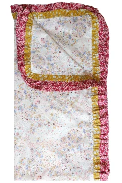 Coco & Wolf Place Settings & Linens|Double Ruffle Edge Tablecloth Made With Liberty Fabric in Adelajda & Capel & Mitsi Valeria