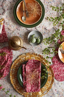 Coco & Wolf Place Settings & Linens|Double Ruffle Edge Tablecloth Made With Liberty Fabric in Adelajda & Capel & Mitsi Valeria