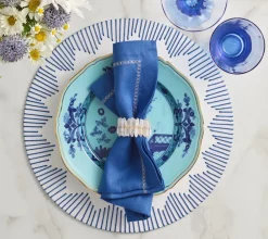 Kim Seybert Place Settings & Linens|Dream Weaver Placemat in White & Blue, Set of 4