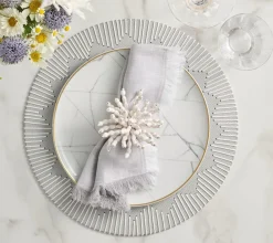 Kim Seybert Place Settings & Linens|Dream Weaver Placemat in Gray & White, Set of 4