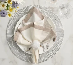 Kim Seybert Place Settings & Linens|Dream Weaver Placemat in Gray & White, Set of 4