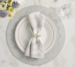 Kim Seybert Place Settings & Linens|Dream Weaver Placemat in Gray & White, Set of 4