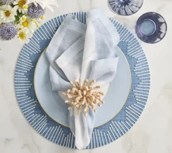 Kim Seybert Place Settings & Linens|Dream Weaver Placemat in Blue & White, Set of 4