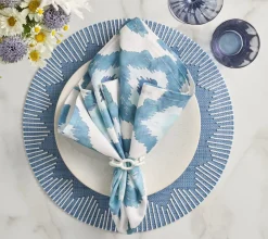 Kim Seybert Place Settings & Linens|Dream Weaver Placemat in Blue & White, Set of 4