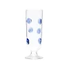 VIETRI Glassware|Drop Blue Champagne Glass