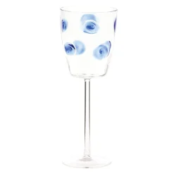 VIETRI Glassware|Drop Blue Wine Glass
