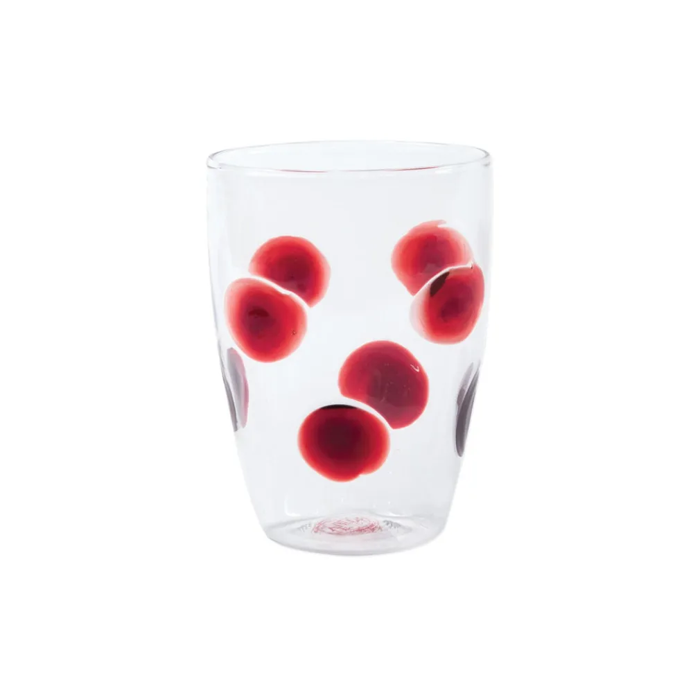 VIETRI Glassware|Drop Red Tall Tumbler