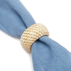 Caravan Place Settings & Linens|Eclipse Napkin Ring in Whitewash, Set of 4