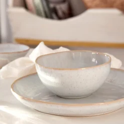 Costa Nova Dinnerware|Eivissa Collection Dinner Plates in Sand Beige, Set of 6