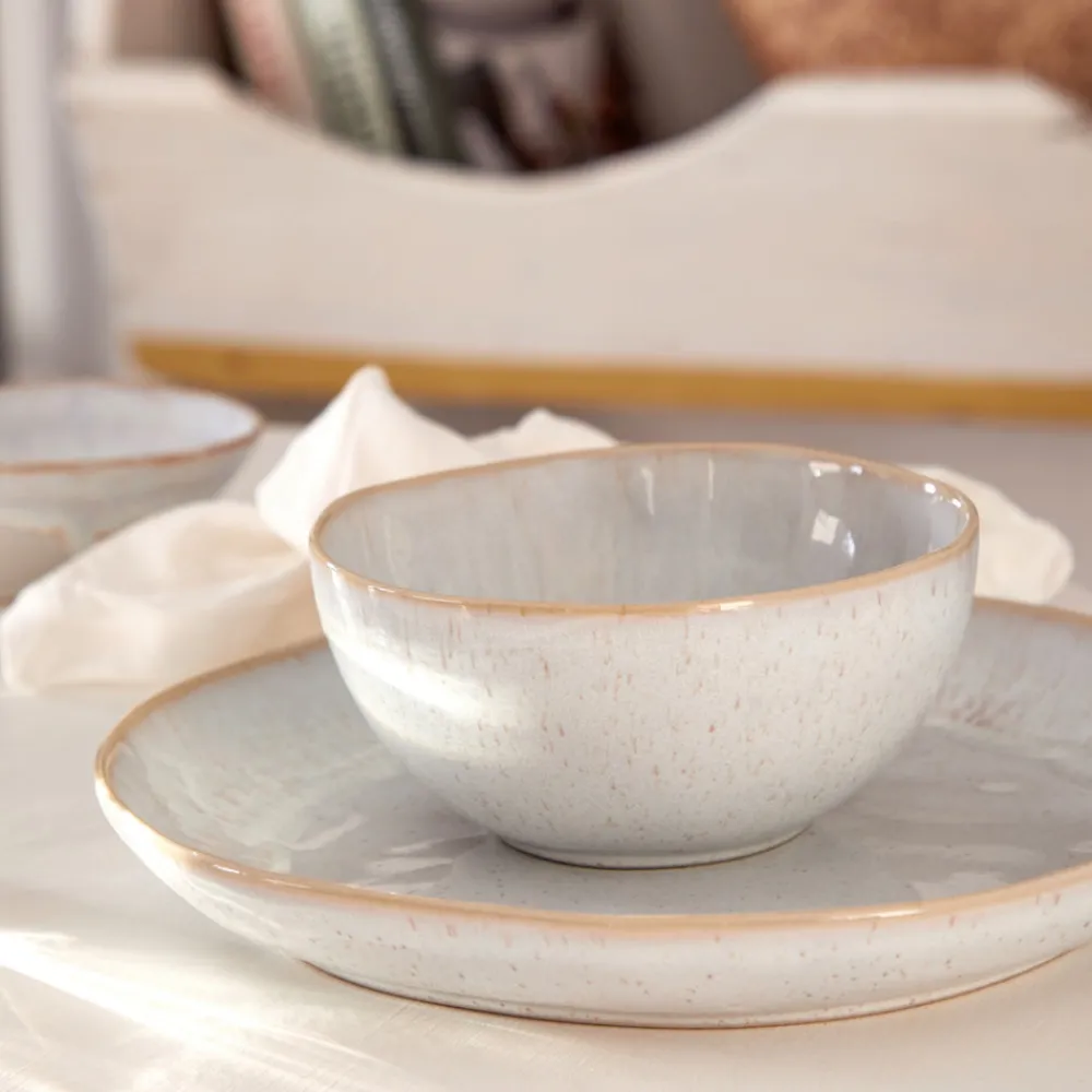 Costa Nova Dinnerware|Eivissa Collection Dinner Plates in Sand Beige, Set of 6