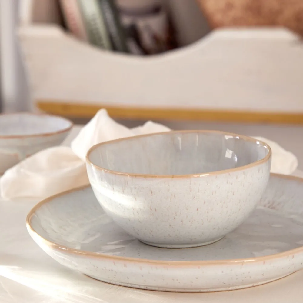 Costa Nova Dinnerware|Eivissa Collection fruit Bowls in Sand Beige, Set of 6