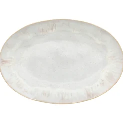 Costa Nova Dinnerware|Eivissa Collection Oval Platter 18" in Sand Beige