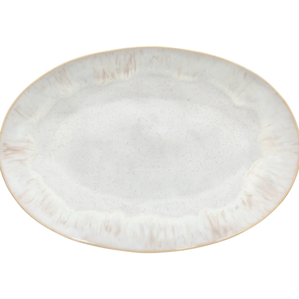 Costa Nova Dinnerware|Eivissa Collection Oval Platter 18" in Sand Beige