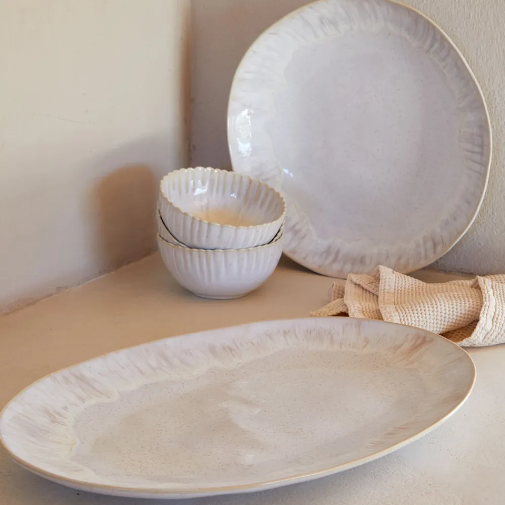 Costa Nova Dinnerware|Eivissa Collection Pasta/Serving Bowl in Sand Beige