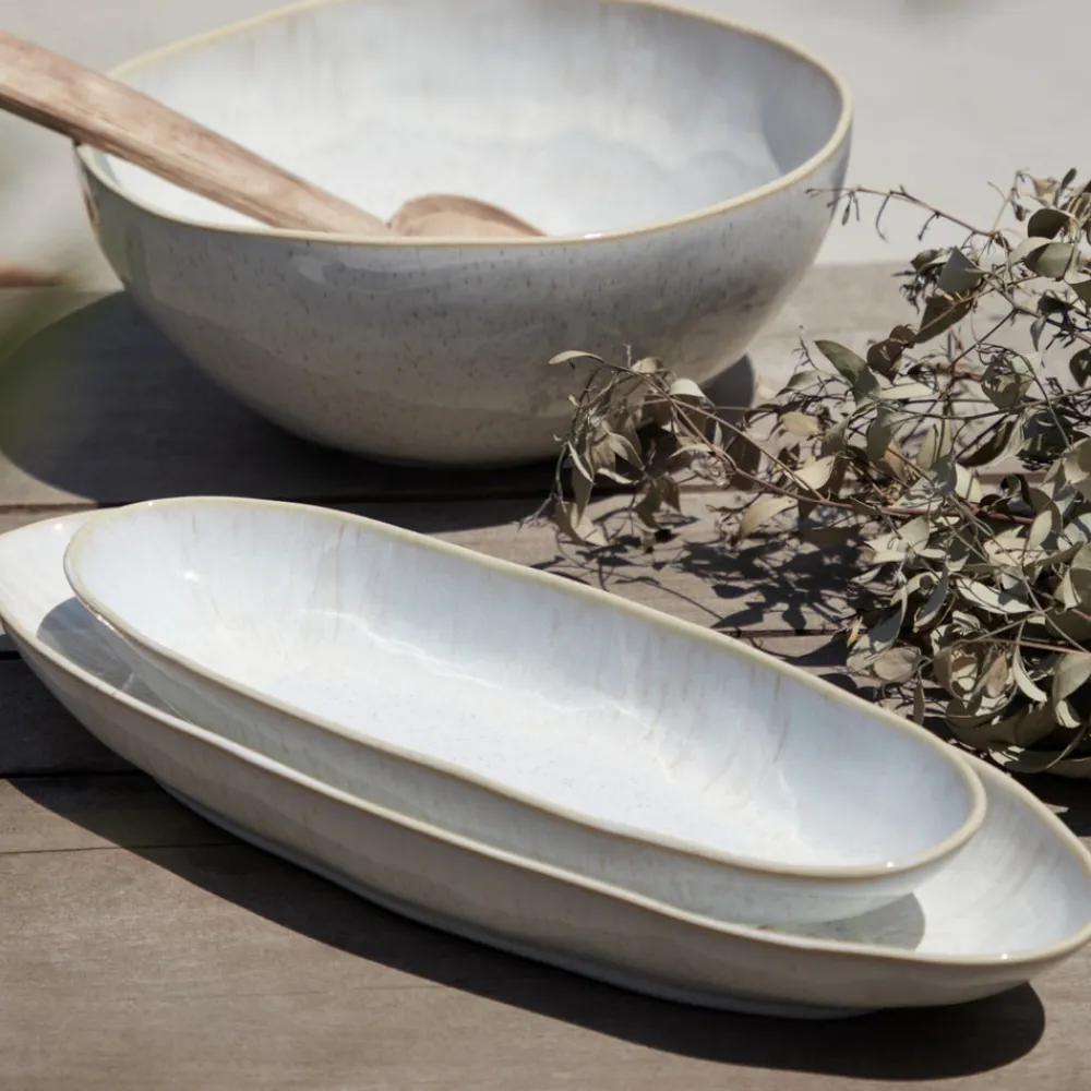 Costa Nova Dinnerware|Eivissa Collection Serving Bowl in Sand Beige