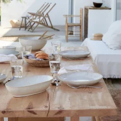 Costa Nova Dinnerware|Eivissa Collection Serving Bowl in Sand Beige